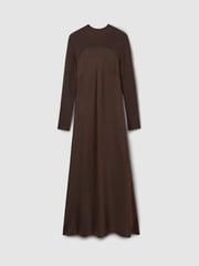 Florere Hybrid Knit Midi Chocolate Dress - Image 2 of 6