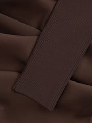 Florere Hybrid Knit Midi Chocolate Dress - Image 6 of 6