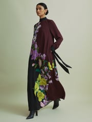 Florere Tie Cuff Maxi Column Dress - Image 1 of 7