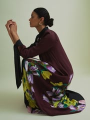 Florere Tie Cuff Maxi Column Dress - Image 3 of 7