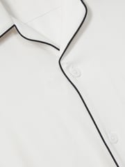 Reiss White Aperitif Cocktail-Jacquard Faille Shirt - Image 7 of 7