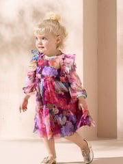 Angel & Rocket Pink Alessia Floral Print Dress - Image 4 of 8