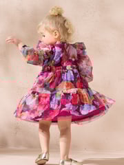 Angel & Rocket Pink Alessia Floral Print Dress - Image 5 of 8