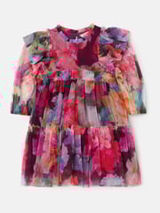 Angel & Rocket Pink Alessia Floral Print Dress - Image 6 of 8