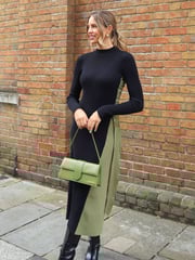 Style Cheat Black Caitlin Panel Knitted Maxi Dress - Image 1 of 4