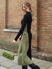 Style Cheat Black Caitlin Panel Knitted Maxi Dress - Image 2 of 4