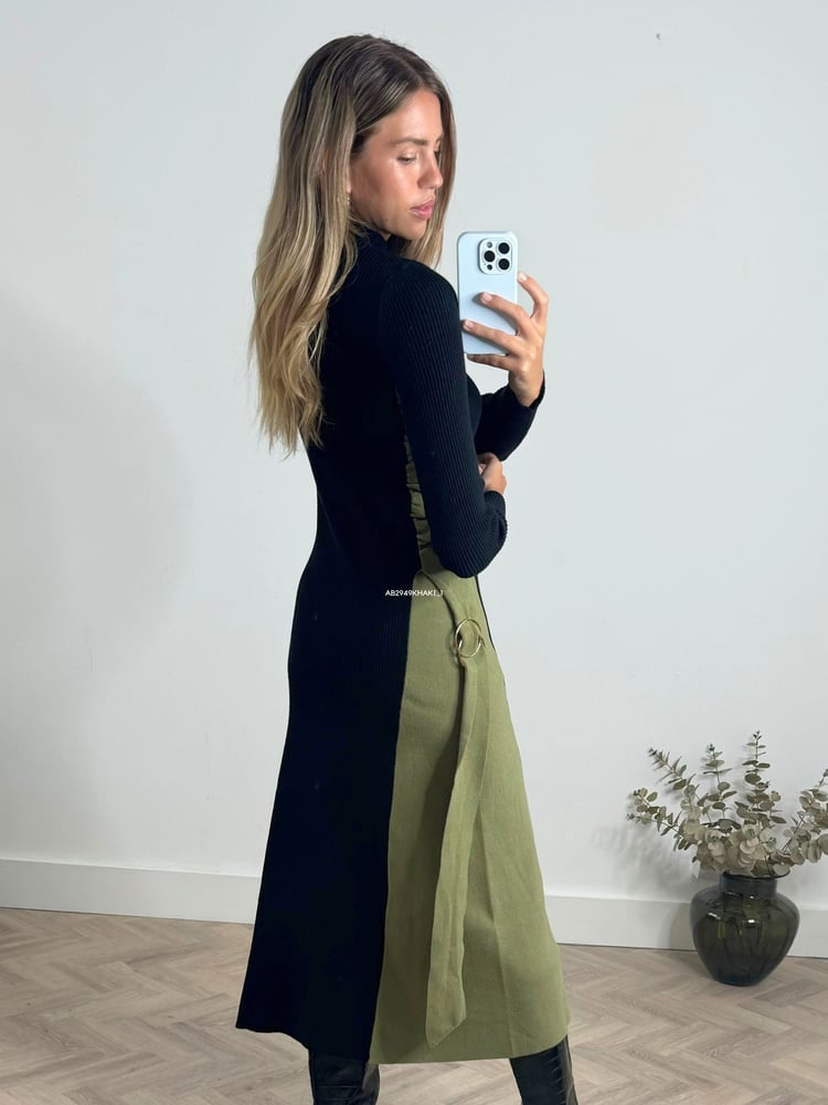 Style Cheat Black Caitlin Panel Knitted Maxi Dress - Image 4 of 4