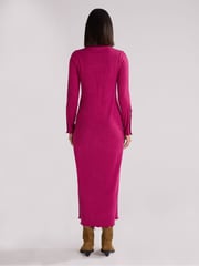 Ro&Zo Berry Rib Knit High Neck Dress - Image 6 of 8