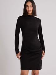 Ro&Zo Black Ponte Crew Neck Mini Dress - Image 2 of 3