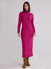 Ro&Zo Berry Petite Rib Knit High Neck Dress - Image 2 of 5