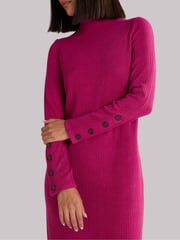 Ro&Zo Berry Petite Rib Knit High Neck Dress - Image 3 of 5