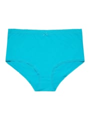 Yours Curve Blue Full 100% Cotton Briefs 5 Pack - Image 5 of 5