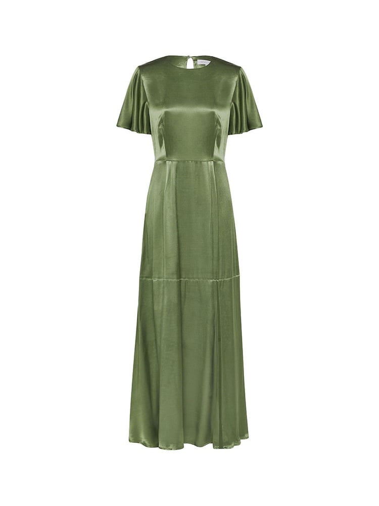 Rewritten Green Sienna Bridesmaid Dress With Angel Sleeve - Image 7 of 7