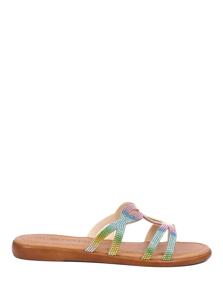 Pavers Multi Embellished Mule Sandals - Image 1 of 5