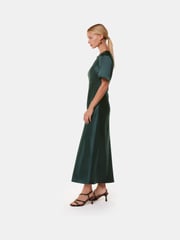 Whistles Green Avery Satin Twist Dress - Image 4 of 5