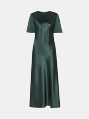 Whistles Green Avery Satin Twist Dress - Image 5 of 5