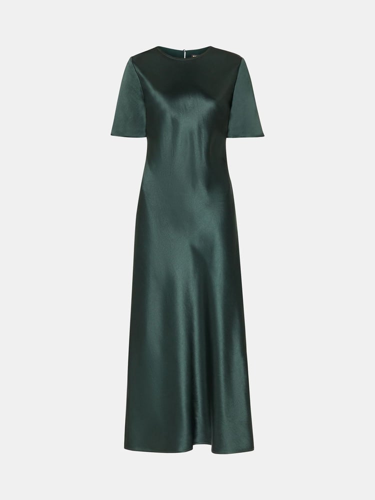 Whistles Green Avery Satin Twist Dress - Image 5 of 5