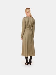 Whistles Green Jacquard Zig Zag Print Dress - Image 2 of 5