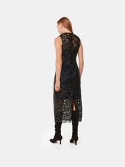 Whistles Floral Sequin Lyra Black Dress - Image 2 of 5