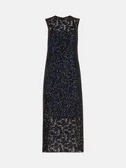 Whistles Floral Sequin Lyra Black Dress - Image 4 of 5