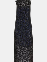 Whistles Floral Sequin Lyra Black Dress - Image 5 of 5
