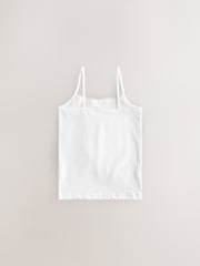 White 10 Pack Elastic Strappy Cami Vests (1.5-16yrs) - Image 2 of 7