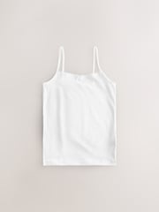 White 10 Pack Elastic Strappy Cami Vests (1.5-16yrs) - Image 3 of 7