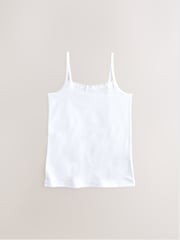 White 3 Pack Elastic Strappy Cami Vests (1.5-16yrs) - Image 2 of 5
