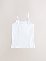 White 3 Pack Elastic Strappy Cami Vests (1.5-16yrs) - Image 3 of 5