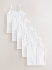 White 5 Pack Cami Vest (1.5-16yrs) - Image 1 of 6