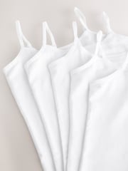 White 5 Pack Cami Vest (1.5-16yrs) - Image 4 of 6