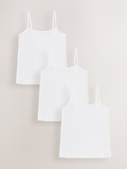 White 3 Pack Cami Vest (1.5-16yrs) - Image 1 of 7