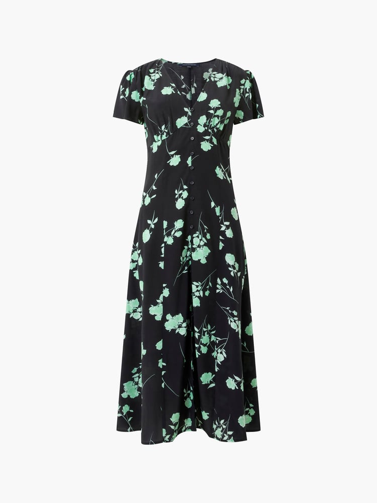 French Connection Black V-Neck Alessandra Delphine Dress - Image 4 of 4