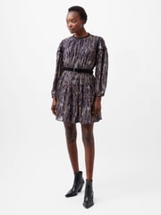 French Connection Blue Carissa Metallic Jacquard Sequin Mini Dress - Image 1 of 4