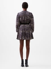 French Connection Blue Carissa Metallic Jacquard Sequin Mini Dress - Image 2 of 4