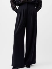 French Connection Black Wide Leg Harrie Suiting Trousers - Image 3 of 4