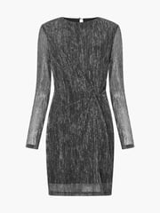 French Connection Silver Tamy Metallic Fitted Mini Dress - Image 4 of 4