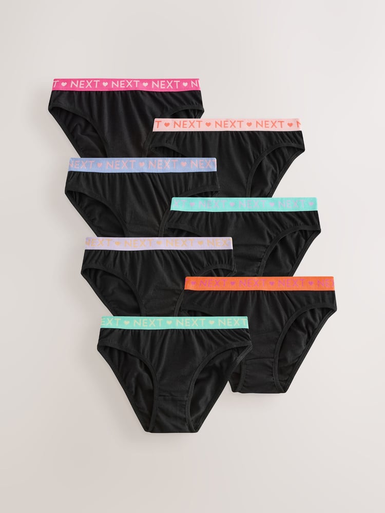Black Bikini Briefs 7 Pack (5-16yrs) - Image 1 of 11