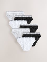 Black/White Bikini Briefs 7 Pack (5-16yrs) - Image 1 of 11
