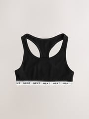 Black/White Racer Back Crop Tops 3 Pack (5-16yrs) - Image 2 of 7
