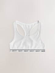 Black/White Racer Back Crop Tops 3 Pack (5-16yrs) - Image 3 of 7