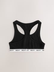 Black/White Racer Back Crop Tops 3 Pack (5-16yrs) - Image 5 of 7