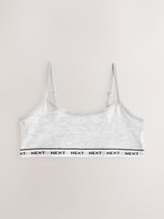 Grey/Black/White Strappy Crop Tops 3 Pack (5-16yrs) - Image 2 of 7