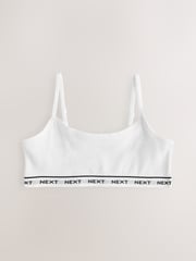 Grey/Black/White Strappy Crop Tops 3 Pack (5-16yrs) - Image 3 of 7