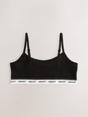 Grey/Black/White Strappy Crop Tops 3 Pack (5-16yrs) - Image 4 of 7