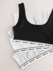 Black/White Crop Tops 3 Pack (5-16yrs) - Image 6 of 7