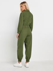 PixieGirl Petite Green Long Sleeve Zip Thru Jumpsuit - Image 3 of 4