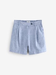 Navy Linen Rich Boy Shorts - Image 5 of 7