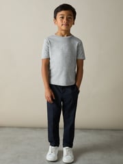 Reiss White/Soft Grey/Navy Honor 3-9 yrs 3 Pack Cotton Crew-Neck T-Shirts - Image 3 of 5