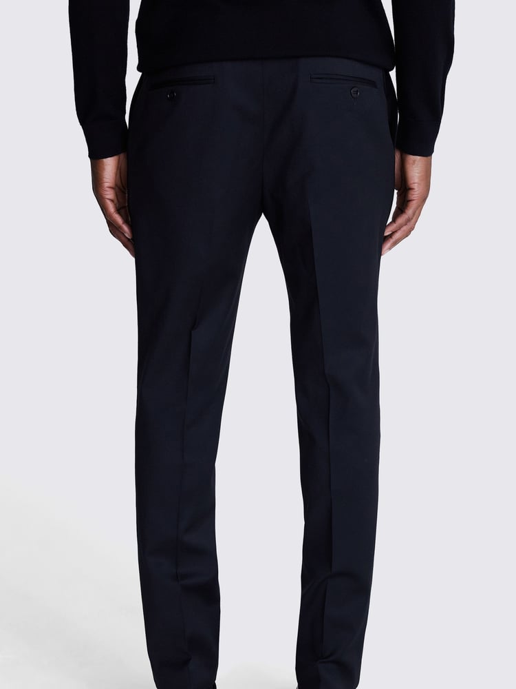 MOSS Black Slim Fit Dress Trousers - Image 2 of 4